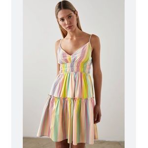 NWT Rails Carmen Mini Dress in Guava Stripe M